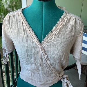 Lace beige blouse